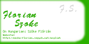 florian szoke business card